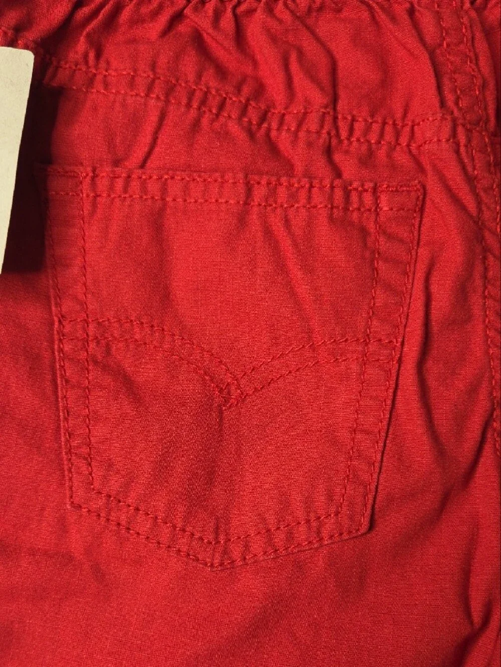 Levi's Boy's Bright Red Elastic-Waist Flat Front Shorts